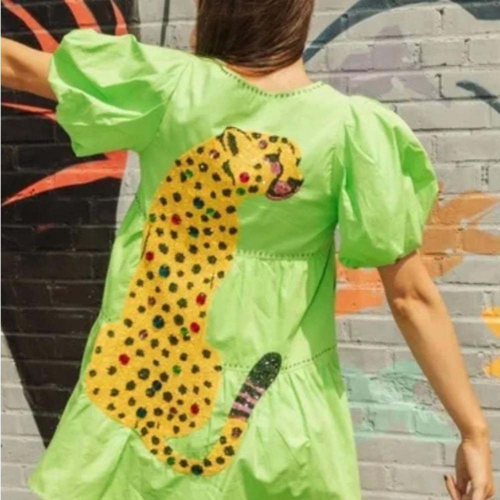 Queen of sparkles leopard dress